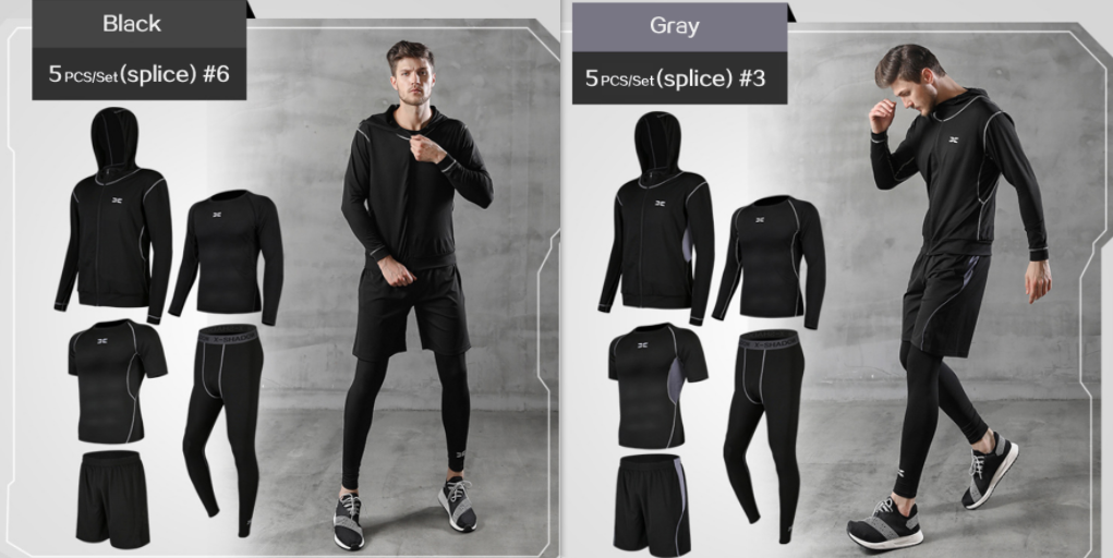 Men Sportswear Compression Sport Suits Quick Dry Running Clothes