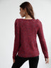 Multicolored Puff Sleeve Ribbed Trim Sweater - Minihomy