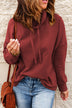 Drawstring Funnel Neck Dropped Shoulder Sweatshirt - Minihomy