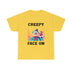 Creepy Face On Unisex Heavy Cotton Tee - Minihomy