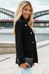 Double-Breasted Lapel Collar Long Sleeve Blazer - Minihomy