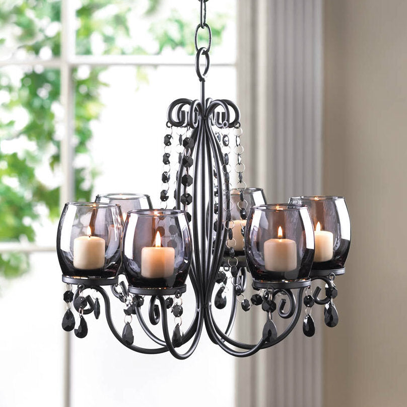 Beaded Candle Chandelier - Minihomy