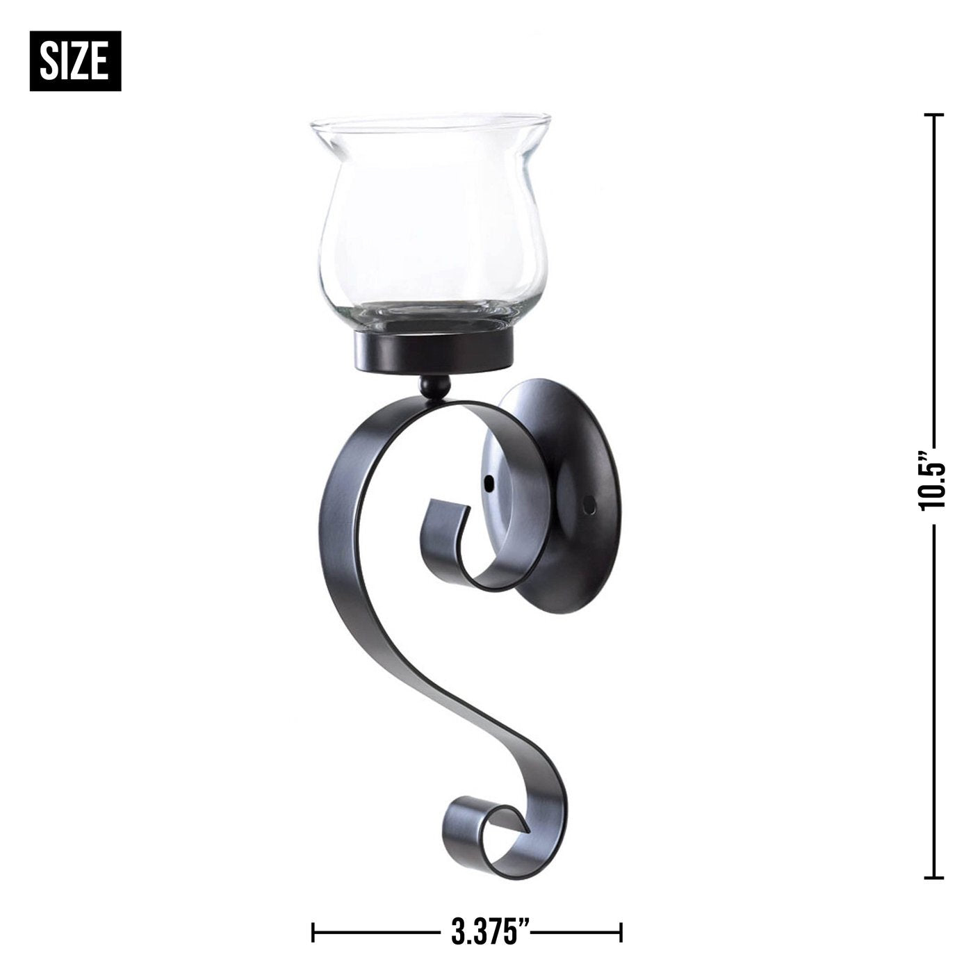 Iron Scroll Wall Candle Sconce - Minihomy