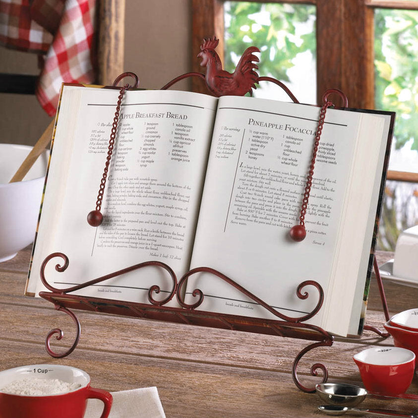 Iron Rooster Cookbook or Tablet Stand