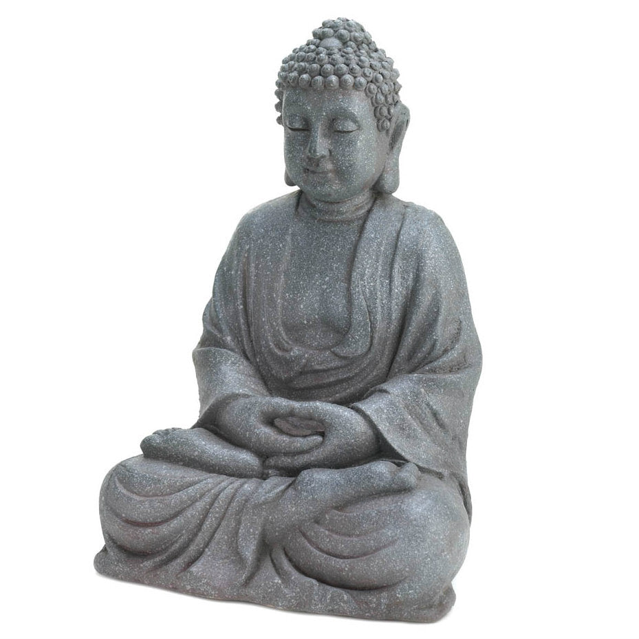 12-inch Fiberglass Buddha Statue - Minihomy