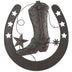 Horseshoe and Cowboy Boot Metal Wall Decor - Minihomy