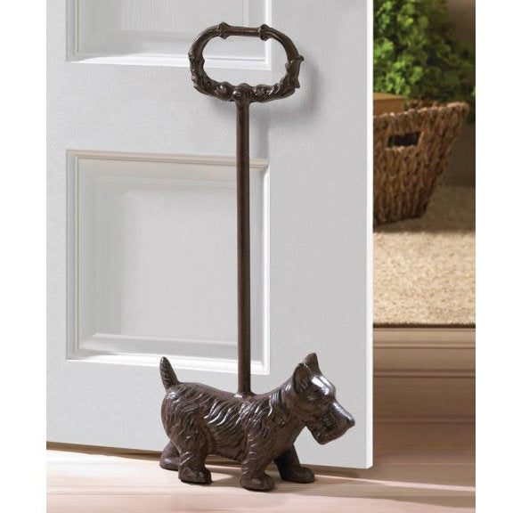 Cast Iron Dog Door Stopper with Handle - Minihomy