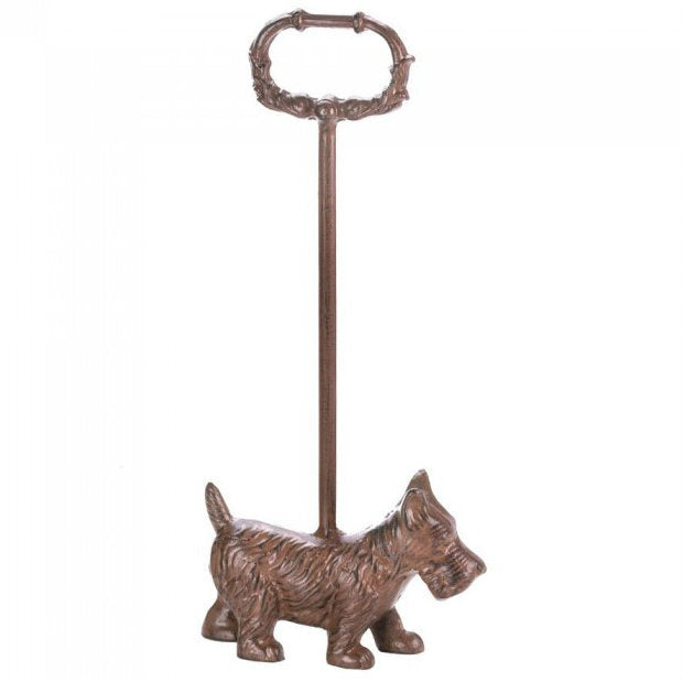 Cast Iron Dog Door Stopper with Handle - Minihomy