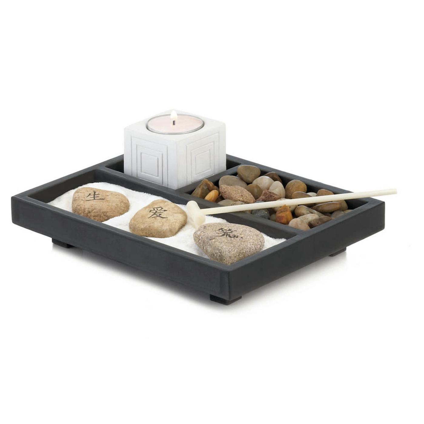 Live Love Laugh Desktop Zen Garden Set - Minihomy