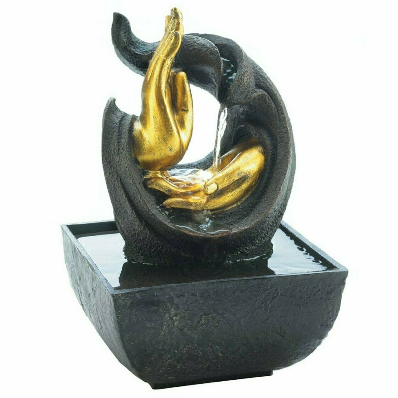 Golden Hands Tabletop Accent Fountain