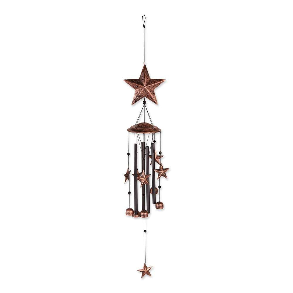 Bronze Wind Chimes with Stars and Bells - 34 inches - Minihomy