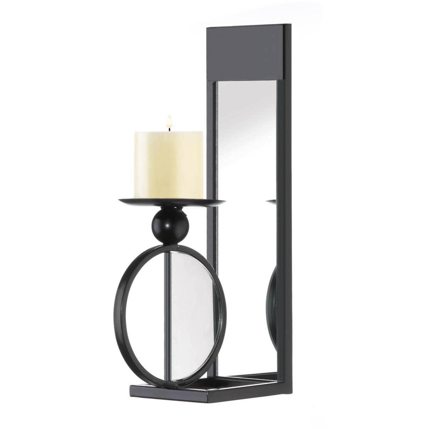 Half-Circle Mirrored Candle Sconce - Minihomy