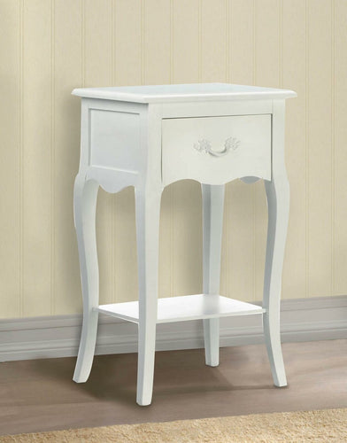 Romantic Country White Night Stand or Accent Table