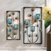 Peacock Rectangular Wall Sconce - Three Candles - Minihomy