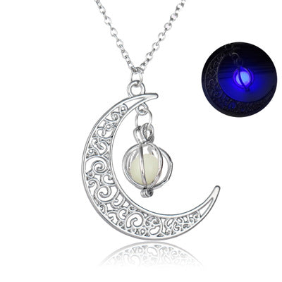 Crescent Moon Glow Necklace - Minihomy