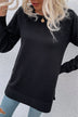 Round Neck Dropped Shoulder Sweater