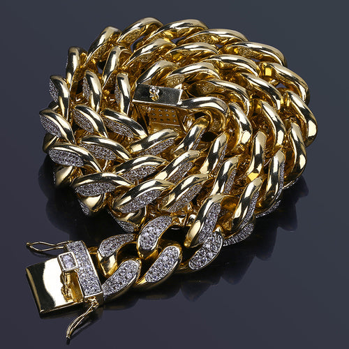 Big gold chain for men in Miami, Cuba
