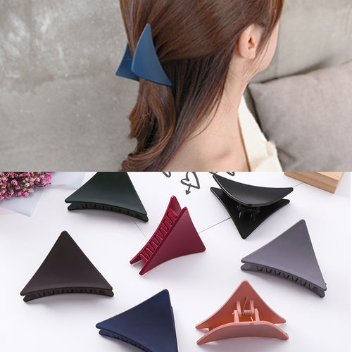 Medium wild color matte triangle hair clips