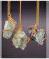 Natural stone pendant irregular crystal rough necklace - Minihomy