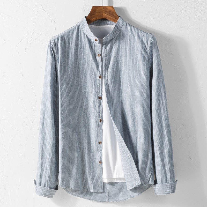 White linen long sleeve shirt