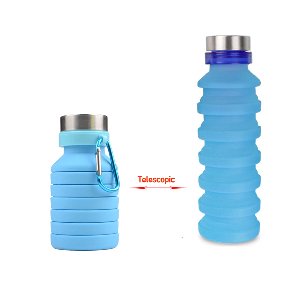 Folding Water Bottle Portable Retractable Silicone Coffee Bottle Outdoor Travel Drinking Sport Drink Kettle