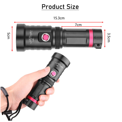 Rechargeable diving flashlight