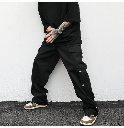 Streetwear Mens Hip Hop Camouflage Flare Cargo Pants