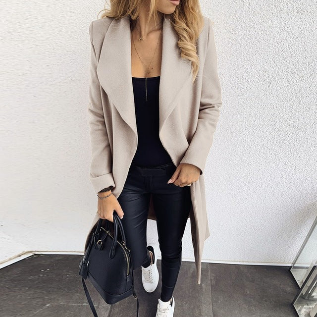 Women Long Sleeve Hairy Open Front Short Cardigan Suit Jacket