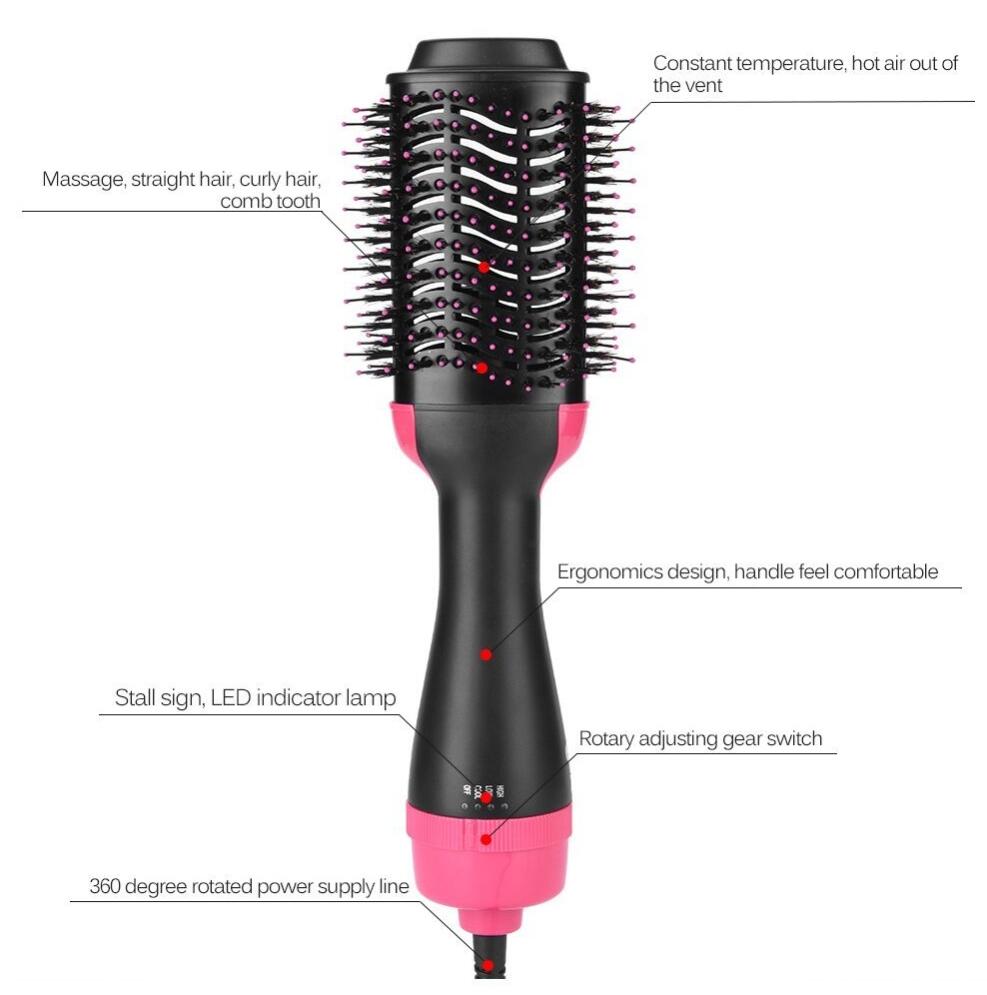 One-Step Electric Hair Dryer Comb - Multifunctional Styling Brush - Minihomy