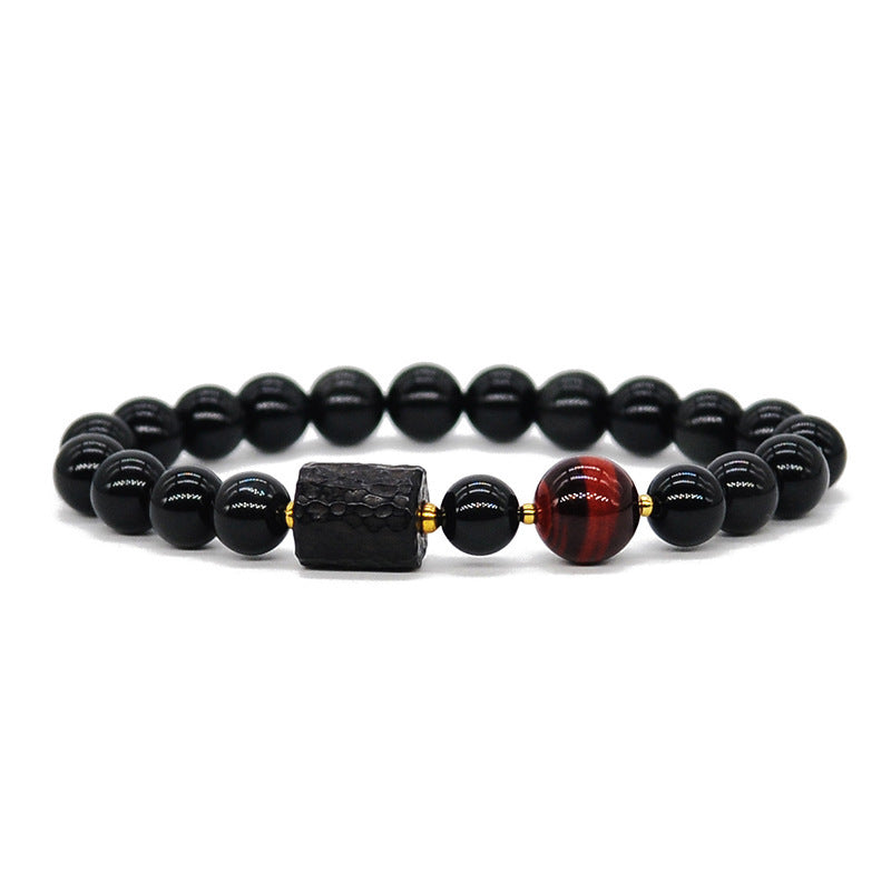 Obsidian bracelet for men