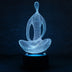 3D 7 Color Changing Yoga LED Meditation Of Acrylic Night Light Bedroom Illusion Lamp Livingroom Bedside Decor - Minihomy