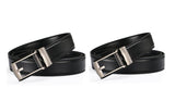 Men's Leather Belt with Fake Pin Buckle - Comfortable & Stylish