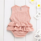 Baby children's clothing striped sleeveless girl pettiskirt - Minihomy