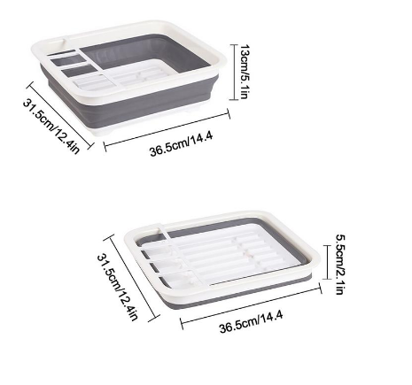 Folding kitchen drain dish rack - Minihomy