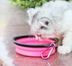 2 In 1Pet Water Bottle Dispenser Travel Portable Dog Cat Drinking Silicone Bowl - Minihomy