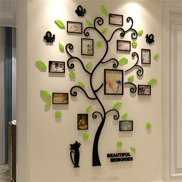 Family photo frame tree wall sticker - Minihomy