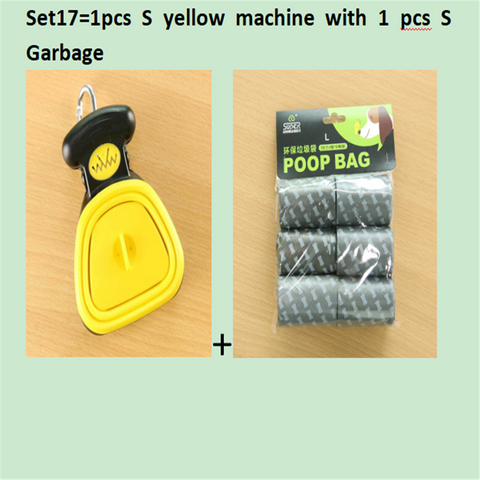 Dog Pet Travel Foldable Pooper Scooper With 1 Roll Decomposable bags Poop Scoop Clean Pick Up Excreta Cleaner