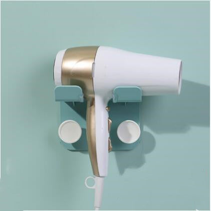 Bathroom hair dryer rack free punch hook bracket - Minihomy