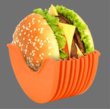 Silicone Burger Holders Reusable Sandwiches Holder Box Beef Press Patty Mold Hamburger Bun Shell Kitchen Tool BPA-Free Dishwash