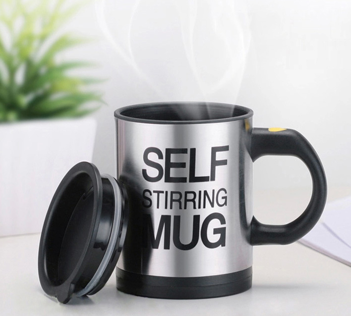 Automatic Stirring Glass Lazy Electric Mug Stainless Steel Electric Rotating Coffee Cup