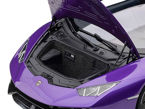 Lamborghini Huracan Performante Viola Pasifae / Pearl Purple with Black Wheels 1/12 Model Car by Autoart