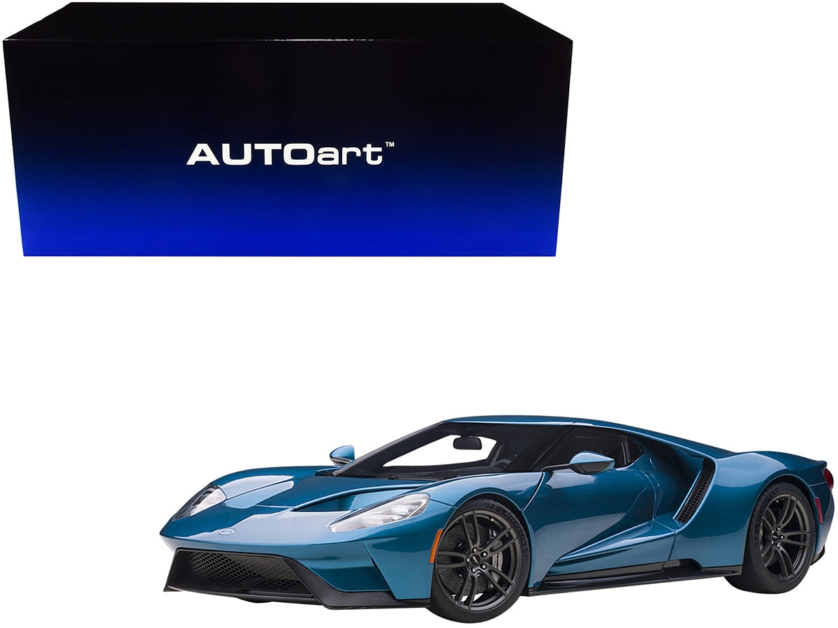 2017 Ford GT Liquid Blue Metallic 1/12 Model Car by Autoart - Minihomy