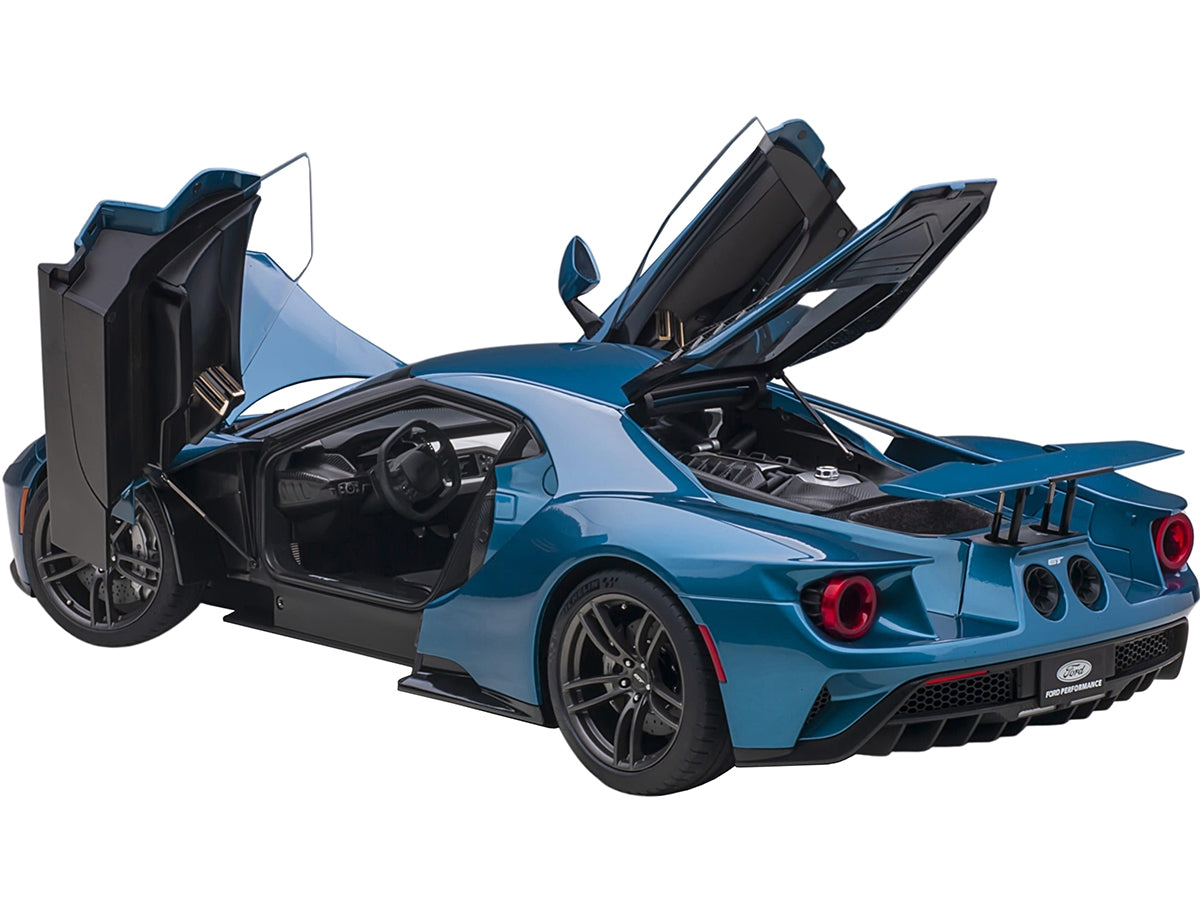 2017 Ford GT Liquid Blue Metallic 1/12 Model Car by Autoart - Minihomy