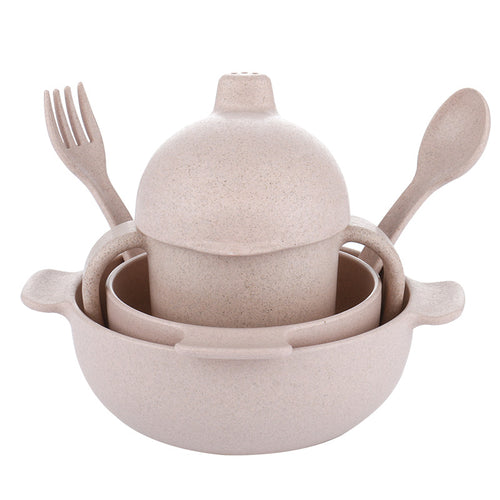 Children's plate bowl cup fork spoon tableware