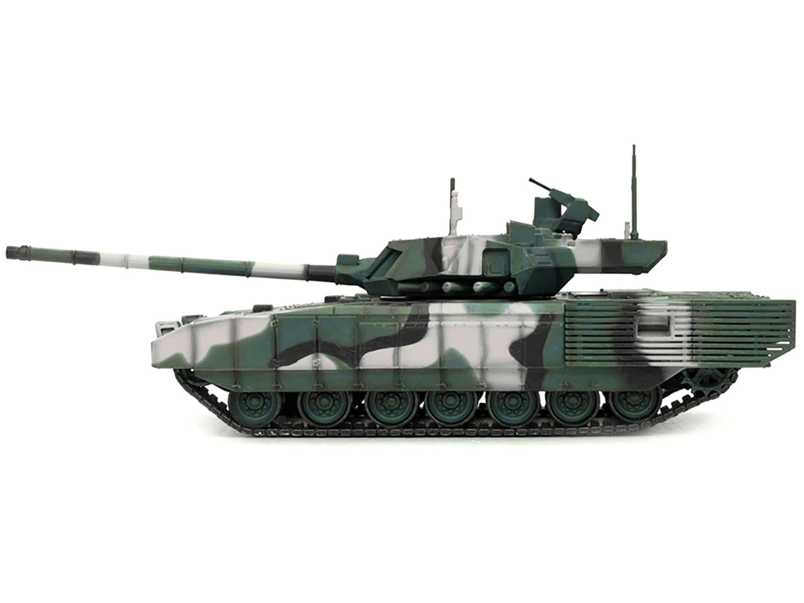 Russian T14 Armata MBT (Main Battle Tank) Multi-Woodland Camouflage "Armor Premium" Series 1/72 Diecast Model by Panzerkampf