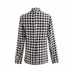 Ladies Black Tassel Houndstooth Coats - Minihomy