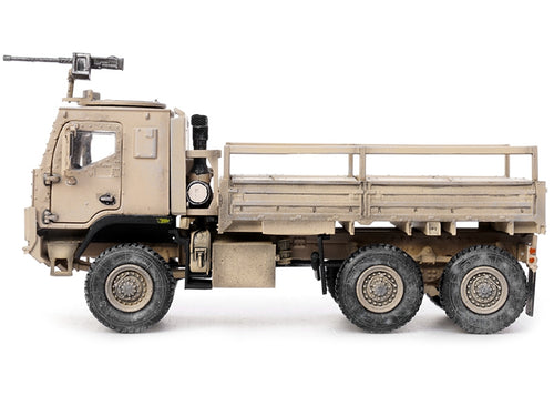 M1083 MTV (Medium Tactical Vehicle) Armored Cab Cargo Truck with Turret Desert Camouflage