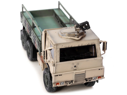 M1083 MTV (Medium Tactical Vehicle) Armored Cab Cargo Truck with Turret NATO Camouflage