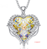 Elements Crystal S925 Sterling Silver Angel Necklace - Minihomy