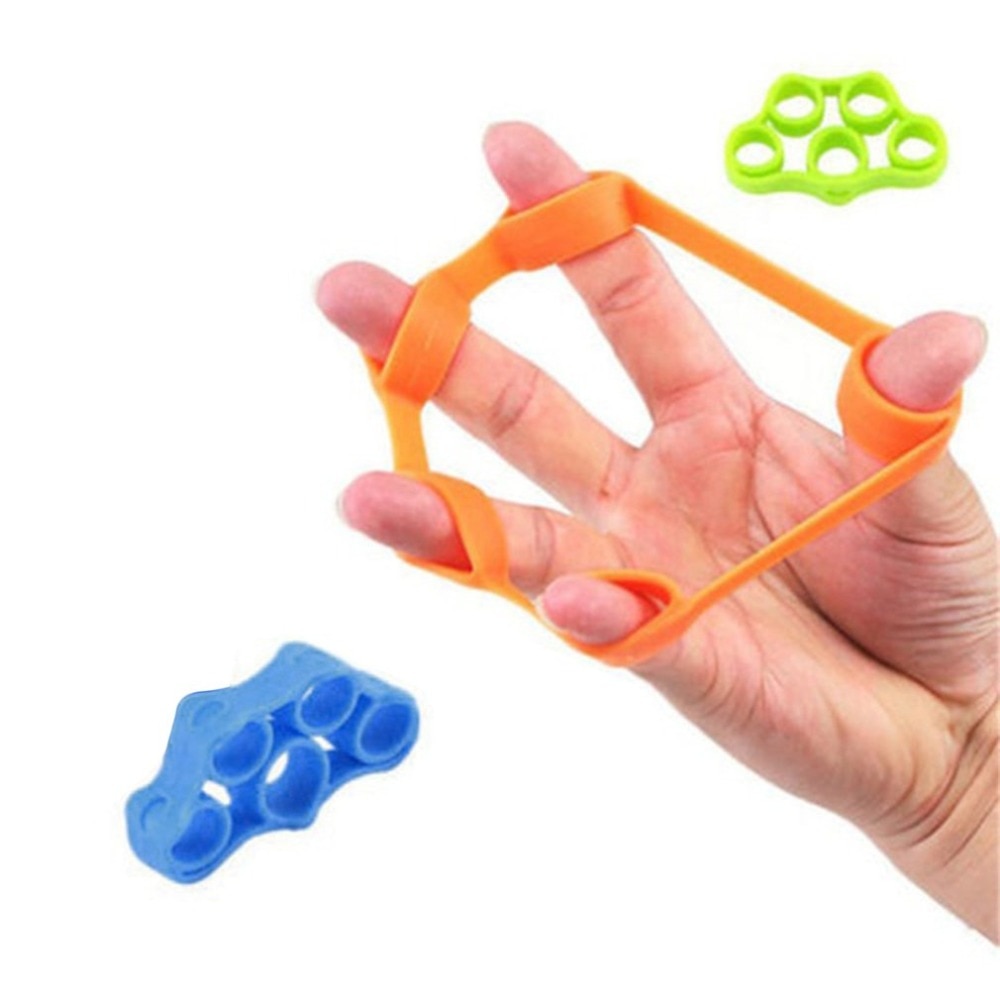 Silicone Finger Trainer Hand Gripper Resistance Bands Fitness - Minihomy